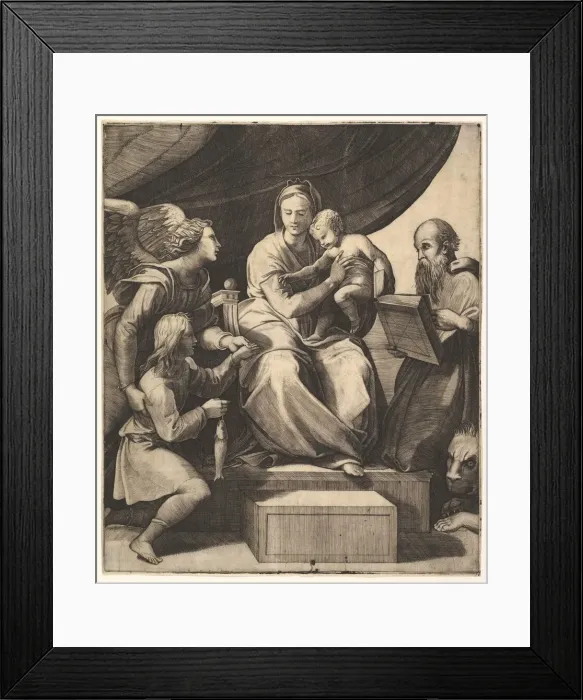 Framed Print : The Virgin of the Fish, ca. 1515-27. Creator: Unknown Framed Print : The Virgin of the Fish, ca. 1515-27. Creator: Unknown