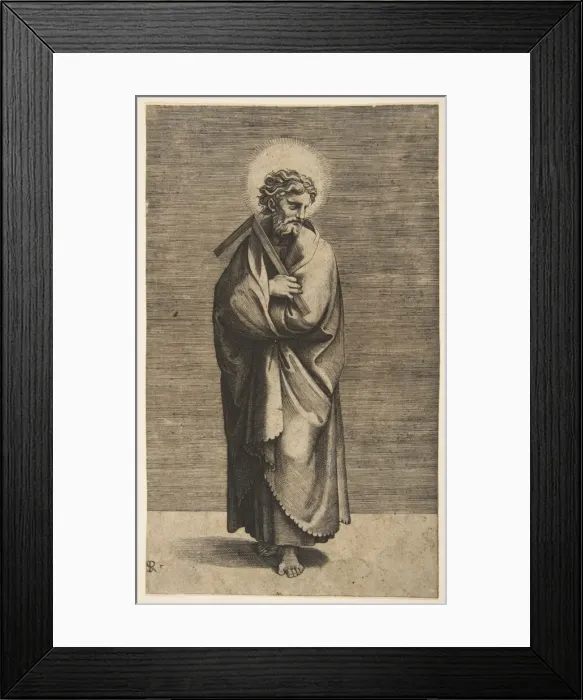 Framed Print : Saint Thomas holding a square rule, his head turned to the right, ca. 1515-27 Framed Print : Saint Thomas holding a square rule, his head turned to the right, ca. 1515-27