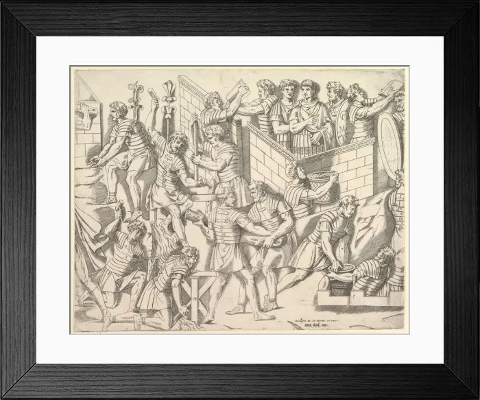 Framed Print : Speculum Romanae Magnificentiae: Roman Soldiers Fortifying their Camp, from Trajan Framed Print : Speculum Romanae Magnificentiae: Roman Soldiers Fortifying their Camp, from Trajan