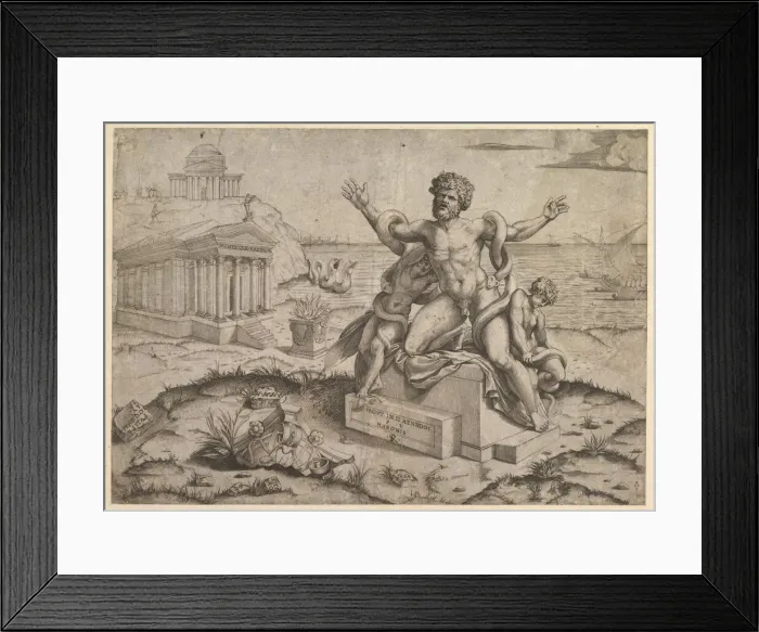 Framed Print : Speculum Romanae Magnificentiae: Ancient bas-reliefs with Laocoon, ca. 1516-20 (?) Framed Print : Speculum Romanae Magnificentiae: Ancient bas-reliefs with Laocoon, ca. 1516-20 (?)