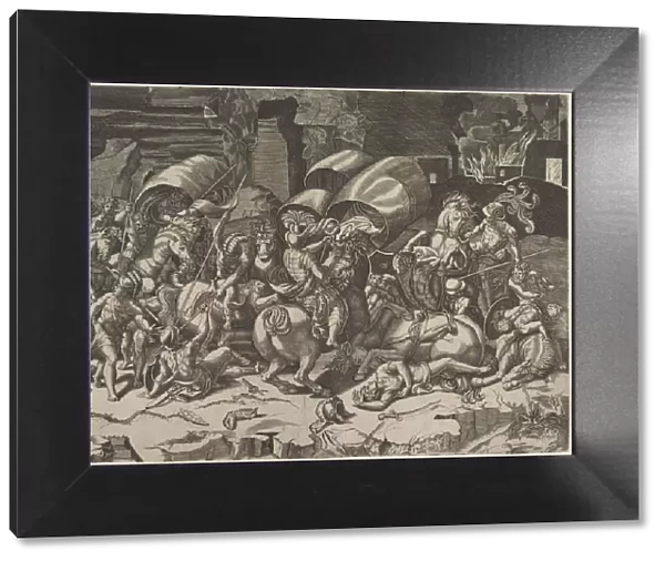 Battle with a Cutlass, ca. 1515-27. Creator: Marco Dente
