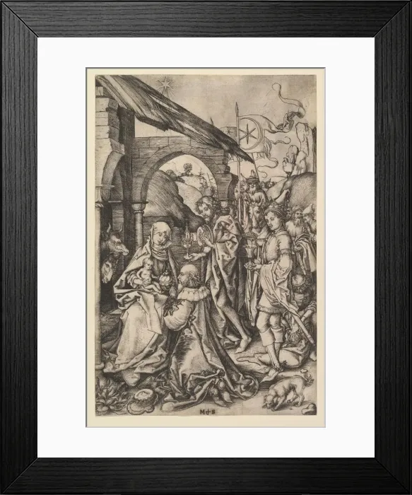 Framed Print : The Adoration of the Magi, ca. 1435-1491. Creator: Martin Schongauer Framed Print : The Adoration of the Magi, ca. 1435-1491. Creator: Martin Schongauer