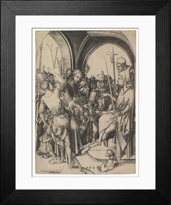 Framed Print : Christ before Annas, ca. 1435-1491. Creator: Martin Schongauer Framed Print : Christ before Annas, ca. 1435-1491. Creator: Martin Schongauer