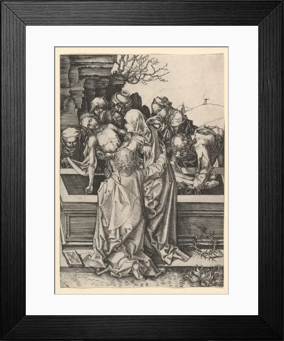 Framed Print : The Entombment of Christ, ca. 1435-1491. Creator: Martin Schongauer Framed Print : The Entombment of Christ, ca. 1435-1491. Creator: Martin Schongauer