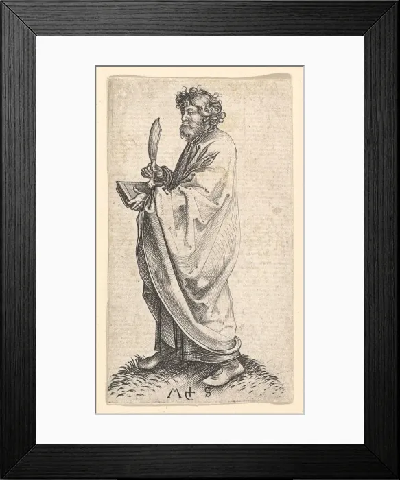Framed Print : St. Bartholomew, ca. 1435-1491. Creator: Martin Schongauer Framed Print : St. Bartholomew, ca. 1435-1491. Creator: Martin Schongauer