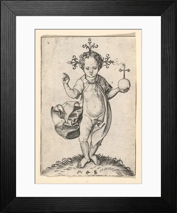 Framed Print : The Christ Child with an Orb, 1469-1482. Creator: Martin Schongauer Framed Print : The Christ Child with an Orb, 1469-1482. Creator: Martin Schongauer