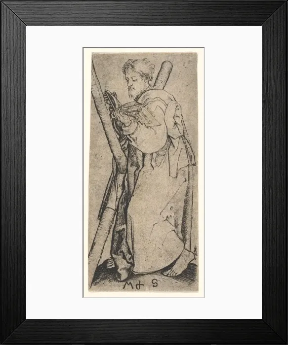 Framed Print : St. Andrew, ca. 1435-1491. Creator: Martin Schongauer Framed Print : St. Andrew, ca. 1435-1491. Creator: Martin Schongauer
