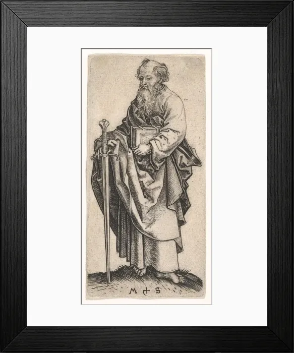Framed Print : St. Paul, ca. 1435-1491. Creator: Martin Schongauer Framed Print : St. Paul, ca. 1435-1491. Creator: Martin Schongauer