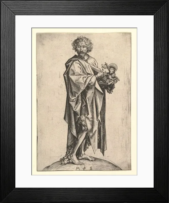 Framed Print : St. John the Baptist, ca. 1435-1491. Creator: Martin Schongauer Framed Print : St. John the Baptist, ca. 1435-1491. Creator: Martin Schongauer