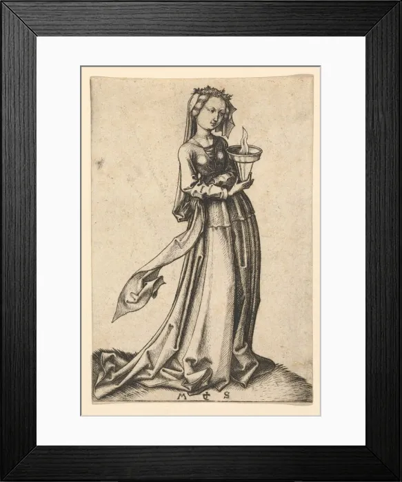 Framed Print : The Fourth Wise Virgin, from the series The Wise and Foolish Virgins, ca. 1435-1491 Framed Print : The Fourth Wise Virgin, from the series The Wise and Foolish Virgins, ca. 1435-1491