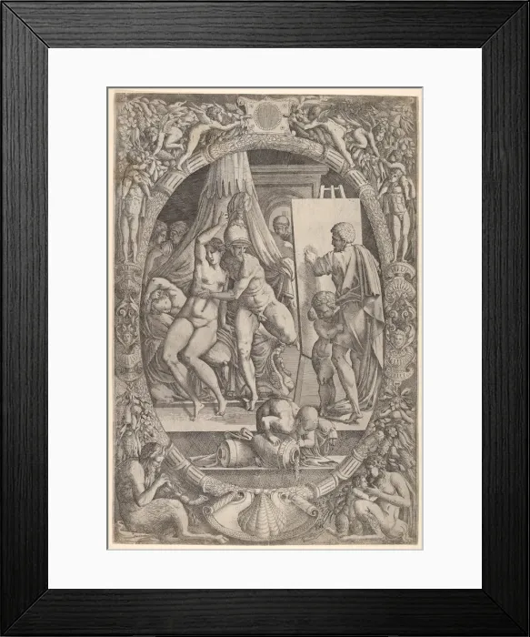 Framed Print : Apelles Painting Alexander and Campaspe. Creator: Master IQV Framed Print : Apelles Painting Alexander and Campaspe. Creator: Master IQV
