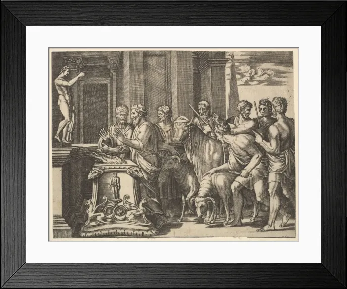 Framed Print : Psyches father consulting the oracle, from The Fable of Psyche, 1530-60 Framed Print : Psyches father consulting the oracle, from The Fable of Psyche, 1530-60