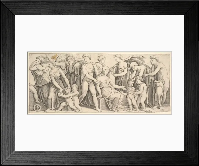 Framed Print : The wedding of Jason and Creusa, at left Medea takes her children, 1530-60 Framed Print : The wedding of Jason and Creusa, at left Medea takes her children, 1530-60