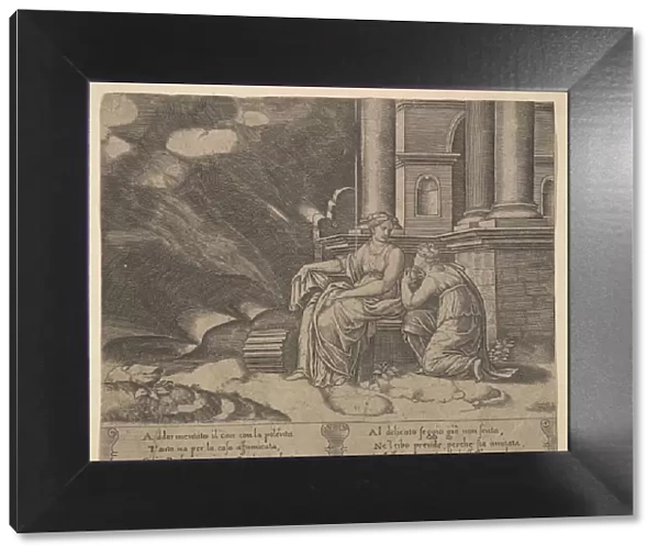 Plate 27: Proserpina gives Psyche the box of beauty, from The Fable of Cupid and Psyche