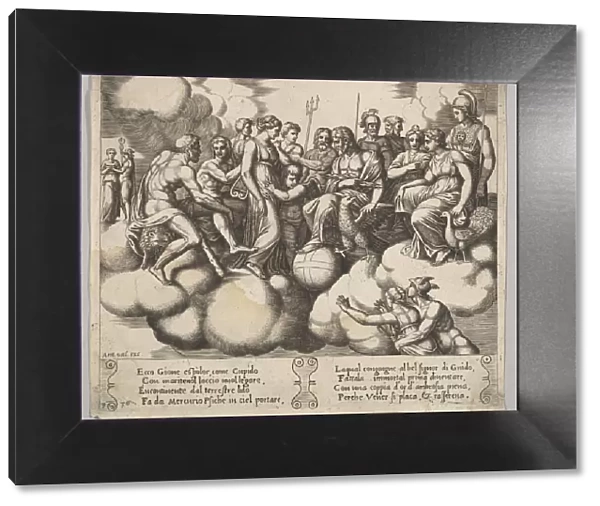 Plate 30: Venus and Cupid pleading their case in the presence of Jupiter and other Gods
