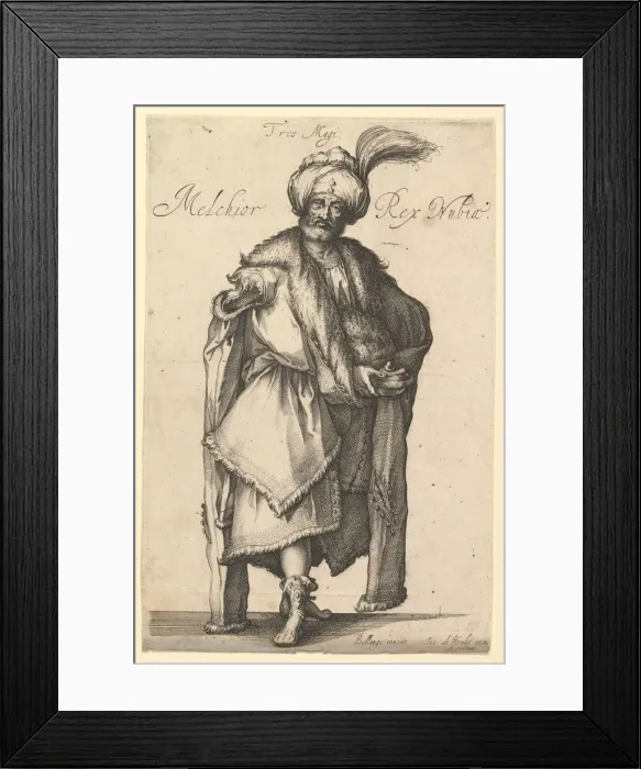 Framed Print : Melchior, after Three Magi series by Jacques Bellange, ca. 1615. Creator: Matthaus Merian Framed Print : Melchior, after Three Magi series by Jacques Bellange, ca. 1615. Creator: Matthaus Merian