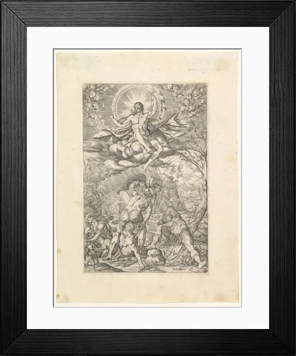 Framed Print : The Resurrection, 1577. Creator: Melchior Meier Framed Print : The Resurrection, 1577. Creator: Melchior Meier