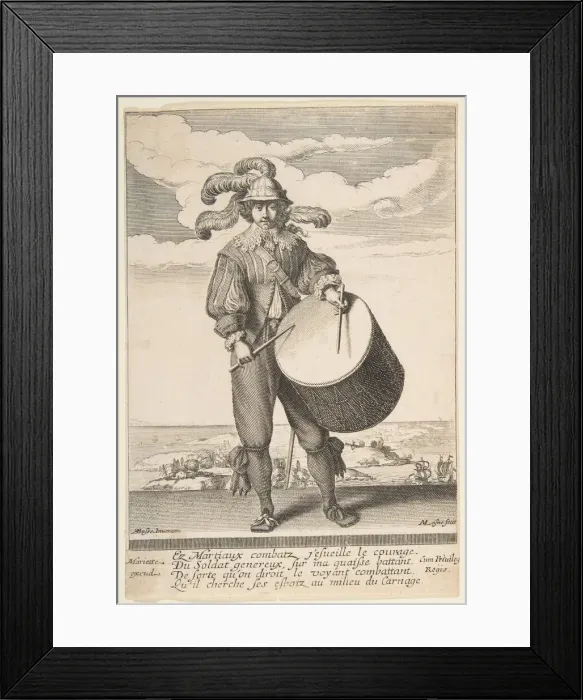 Framed Print : The Drummer, 1620-1667. Creator: Michel Lasne Framed Print : The Drummer, 1620-1667. Creator: Michel Lasne