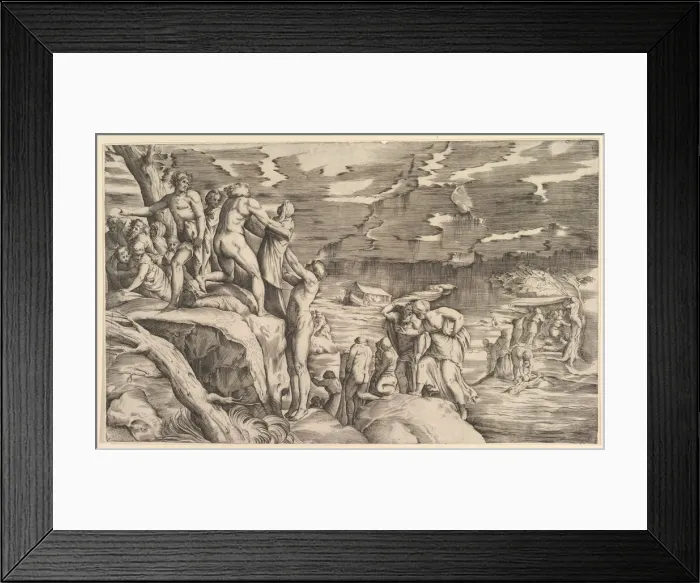 Framed Print : The Deluge. Creator: Attributed to Monogrammist 9 (Italian) Framed Print : The Deluge. Creator: Attributed to Monogrammist 9 (Italian)