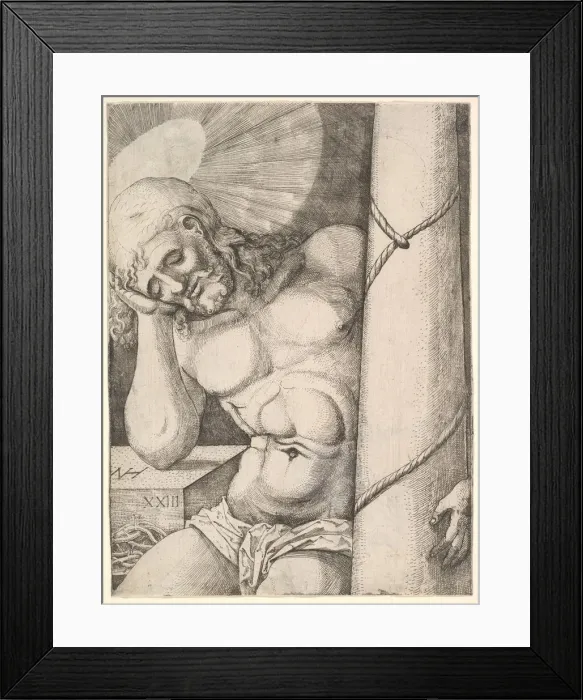 Framed Print : The Man of Sorrows at the Column, 1523. Creator: Nicols Hogenberg Framed Print : The Man of Sorrows at the Column, 1523. Creator: Nicols Hogenberg