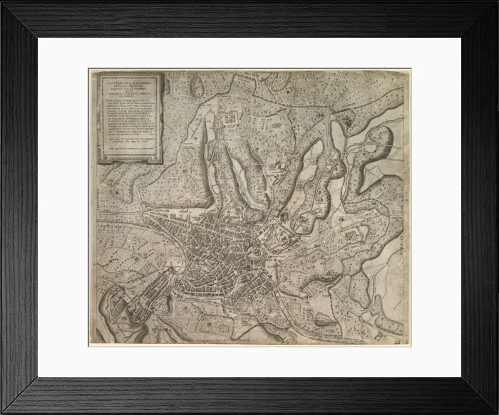 Framed Print : Speculum Romanae Magnificentiae: View of Rome from the West, 1557
