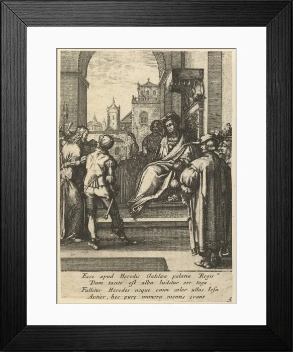 Framed Print : Christ Before Pilate, from The Passion of Christ, mid 17th century Framed Print : Christ Before Pilate, from The Passion of Christ, mid 17th century