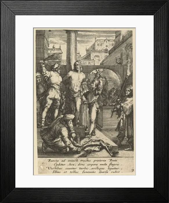 Framed Print : The Flagellation of Christ, from The Passion of Christ, mid 17th century Framed Print : The Flagellation of Christ, from The Passion of Christ, mid 17th century