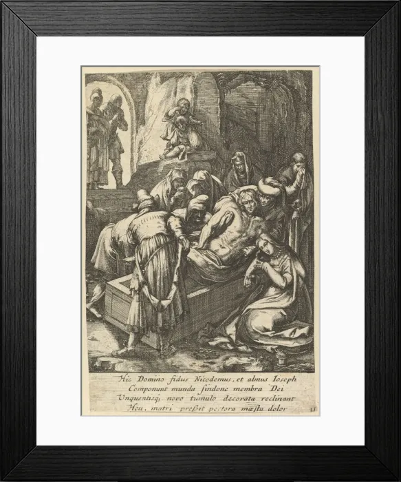 Framed Print : The Entombment, from The Passion of Christ, mid 17th century. Creator: Nicolas Cochin Framed Print : The Entombment, from The Passion of Christ, mid 17th century. Creator: Nicolas Cochin