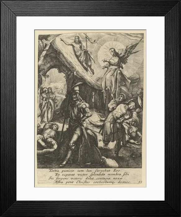 Framed Print : The Resurrection, from The Passion of Christ, mid 17th century. Creator: Nicolas Cochin Framed Print : The Resurrection, from The Passion of Christ, mid 17th century. Creator: Nicolas Cochin