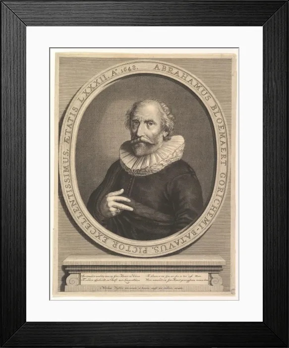 Framed Print : Portrait of Abraham Bloemaert, 17th century. Creator: Nicolas Visscher Framed Print : Portrait of Abraham Bloemaert, 17th century. Creator: Nicolas Visscher