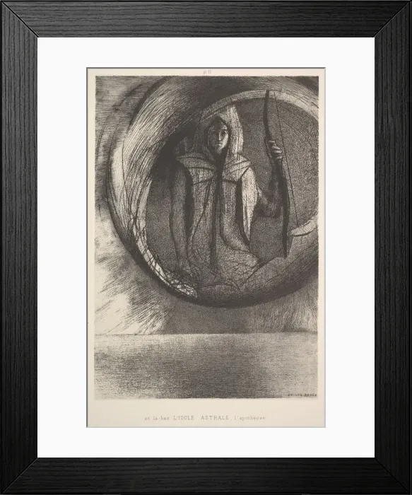 Framed Print : And over there, the Astral Idol, the Apotheosis, 1891. Creator: Odilon Redon Framed Print : And over there, the Astral Idol, the Apotheosis, 1891. Creator: Odilon Redon