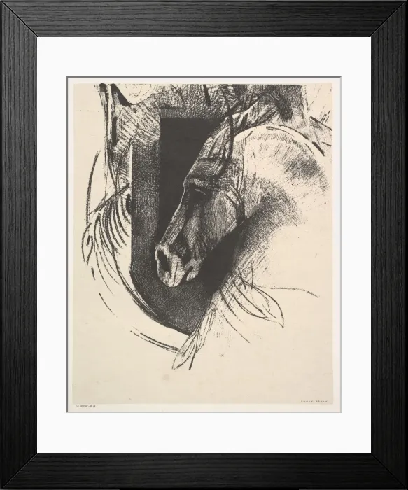 Framed Print : The Charger, 1894. Creator: Odilon Redon Framed Print : The Charger, 1894. Creator: Odilon Redon