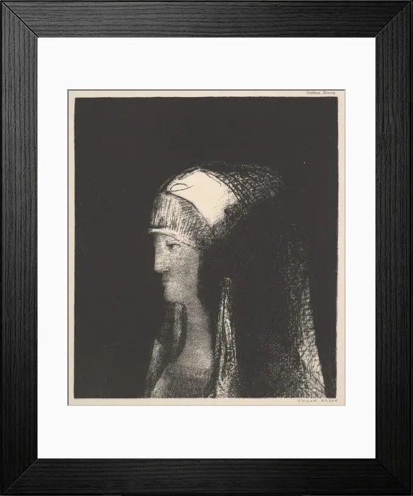 Framed Print : Druidesse, 1891. Creator: Odilon Redon Framed Print : Druidesse, 1891. Creator: Odilon Redon