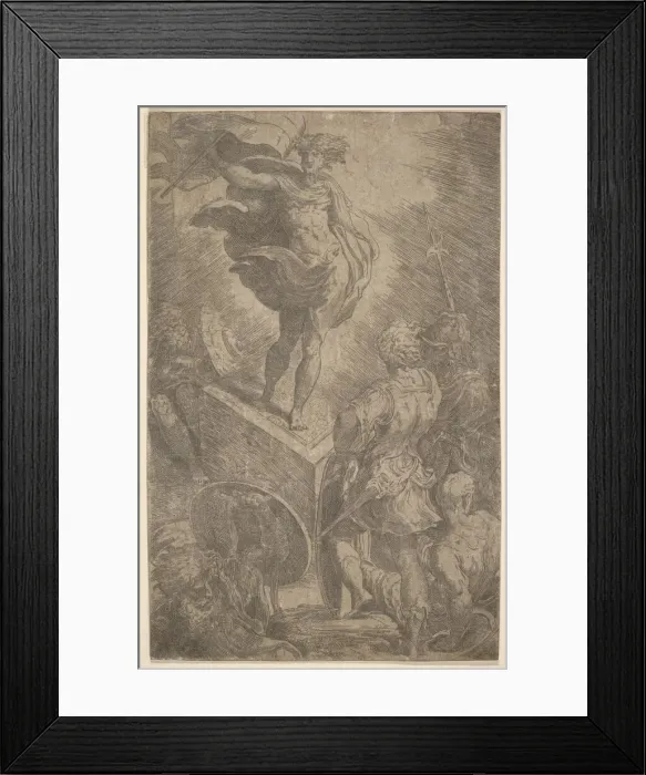 Framed Print : Resurrection, early 16th century. Creator: Parmigianino Framed Print : Resurrection, early 16th century. Creator: Parmigianino