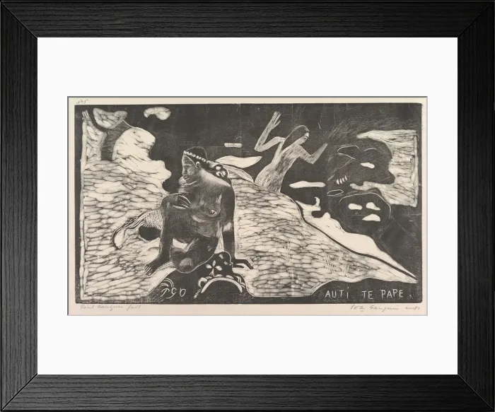 Framed Print : Auti Te Pape, 1893-94. Creator: Paul Gauguin Framed Print : Auti Te Pape, 1893-94. Creator: Paul Gauguin