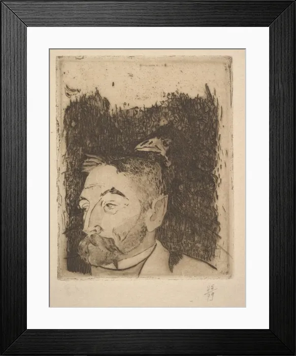 Framed Print : Portrait of Stephane Mallarme, 1891. Creator: Paul Gauguin Framed Print : Portrait of Stephane Mallarme, 1891. Creator: Paul Gauguin