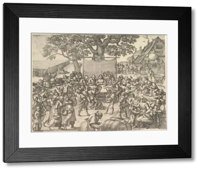 Framed Print : Peasant Wedding, 1560. Creator: Peeter van der Borcht Framed Print : Peasant Wedding, 1560. Creator: Peeter van der Borcht