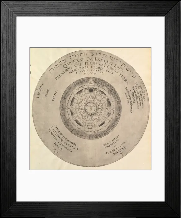 Framed Print : Scheme of Christian Kabbalism from Heinrich Khunrath, Amphiteatrum sapientiae aeternae. n Framed Print : Scheme of Christian Kabbalism from Heinrich Khunrath, Amphiteatrum sapientiae aeternae. n