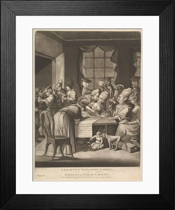 Framed Print : A Society of Patriotic Ladies at Edenton in North Carolina, March 25, 1775 Framed Print : A Society of Patriotic Ladies at Edenton in North Carolina, March 25, 1775