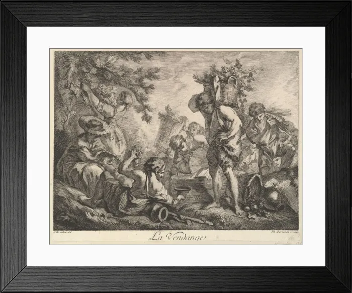 Framed Print : The Grape Harvest. Creator: Philippe Louis Parizeau Framed Print : The Grape Harvest. Creator: Philippe Louis Parizeau