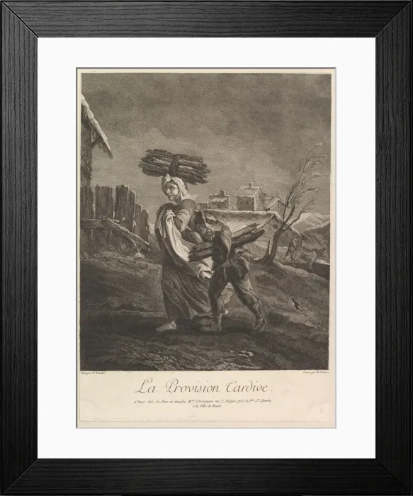 Framed Print : The Late Provision, 1771. Creator: Philippe Triere Framed Print : The Late Provision, 1771. Creator: Philippe Triere