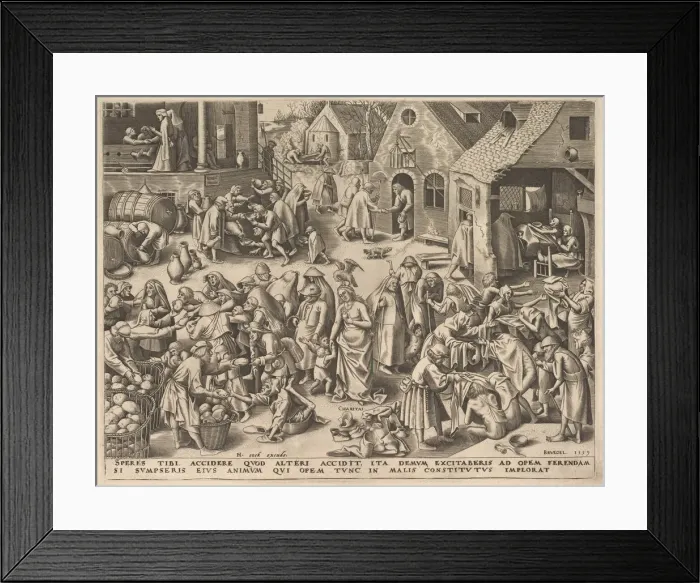 Framed Print : Charity (Charitas) from The Virtues, 1559. Creator: Philip Galle Framed Print : Charity (Charitas) from The Virtues, 1559. Creator: Philip Galle