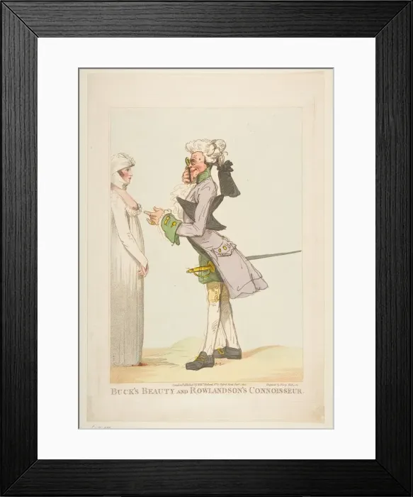 Framed Print : Bucks Beauty and Rowlandsons Connoisseur, January 1, 1800. Creator: Piercy Roberts Framed Print : Bucks Beauty and Rowlandsons Connoisseur, January 1, 1800. Creator: Piercy Roberts