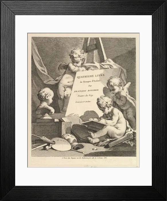 Framed Print : Frontispiece, 1727-60. Creator: Pierre Alexandre Aveline Framed Print : Frontispiece, 1727-60. Creator: Pierre Alexandre Aveline