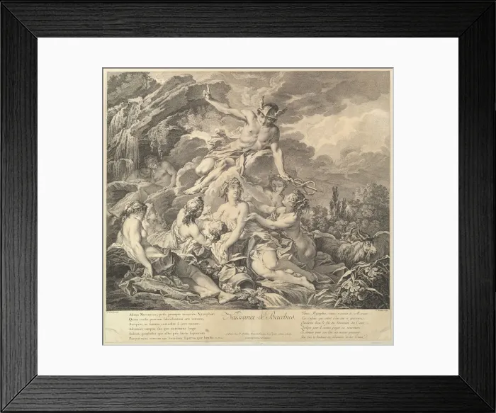 Framed Print : Naissance de Bacchus (Birth of Bacchus), 18th century. Creator: Pierre Alexandre Aveline Framed Print : Naissance de Bacchus (Birth of Bacchus), 18th century. Creator: Pierre Alexandre Aveline