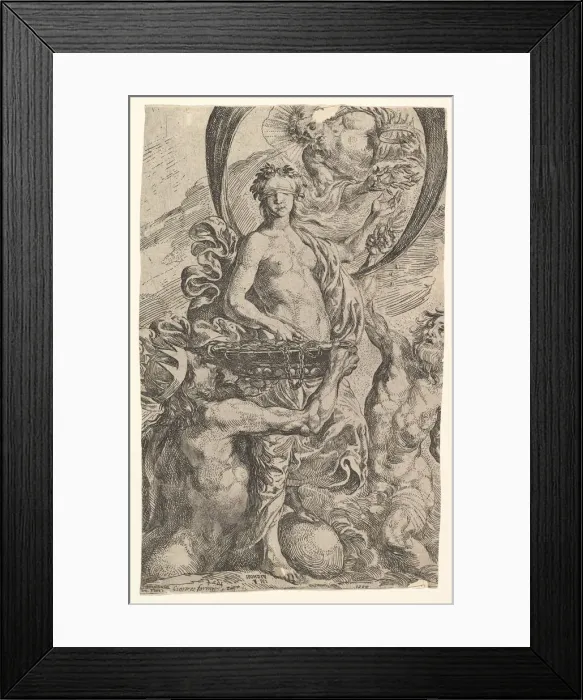 Framed Print : Jupiter, Pluto and Neptune Offering their Riches to Fortune, 1624