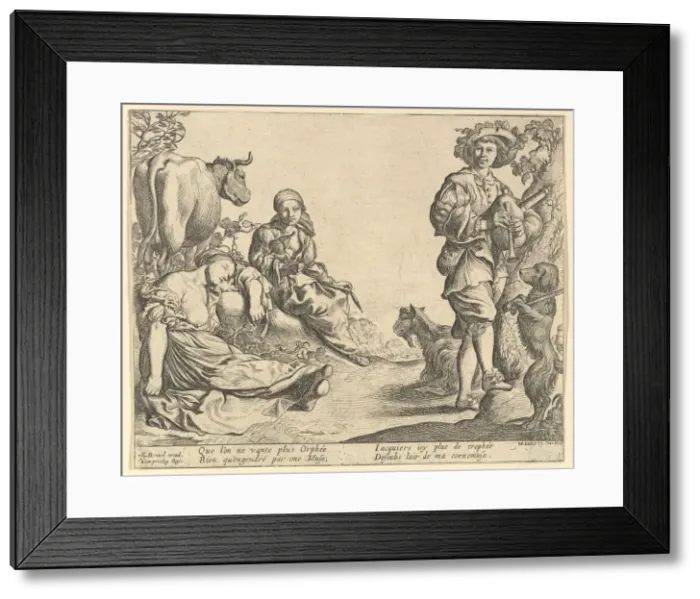 Framed Print : Bagpipe Player, 1610-50. Creator: Pierre Brebiette Framed Print : Bagpipe Player, 1610-50. Creator: Pierre Brebiette