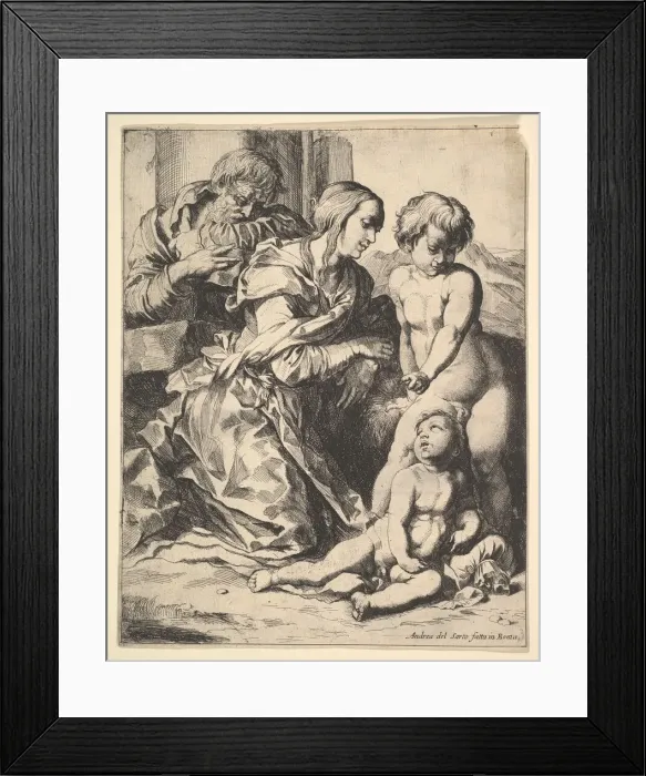 Framed Print : Virgin kneeling before Christ, 1610-42. Creator: Pierre Brebiette Framed Print : Virgin kneeling before Christ, 1610-42. Creator: Pierre Brebiette