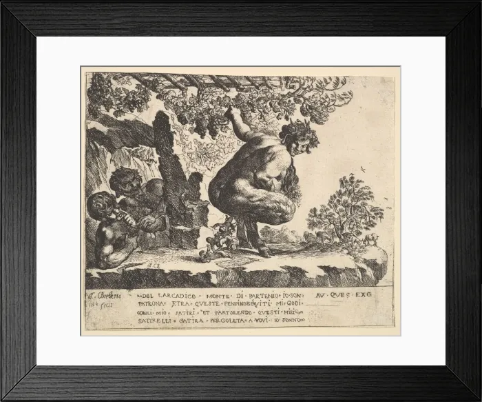 Framed Print : Birth of the Satyrs, 1610-42. Creator: Pierre Brebiette