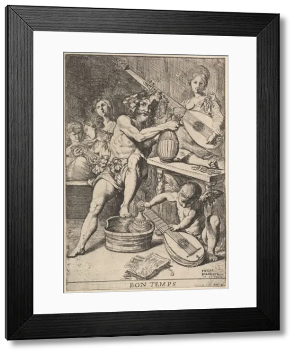 Framed Print : Bon Temps, 1610-42. Creator: Pierre Brebiette Framed Print : Bon Temps, 1610-42. Creator: Pierre Brebiette